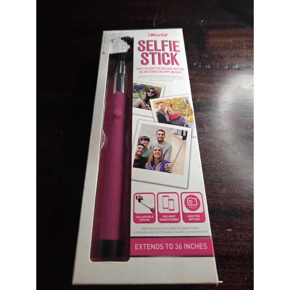 iWorld Selfie Stick SmartPhone Self-portrait Extendable Monopod Button Shutter
